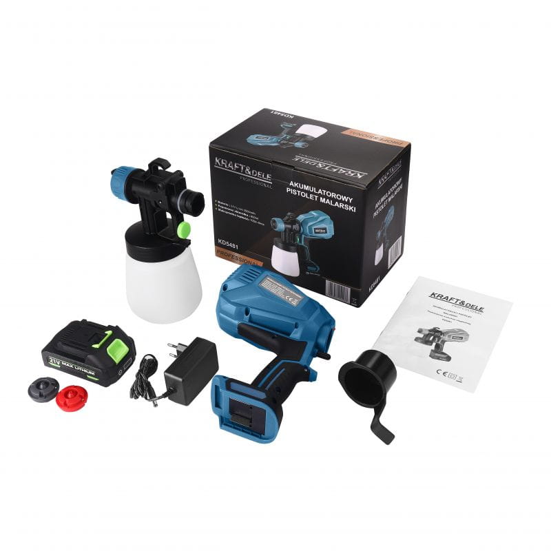 KRAFT&DELE juhtmevaba värvipihustuspüstol 21 V 2000 mAh KD5481 – pilt 2