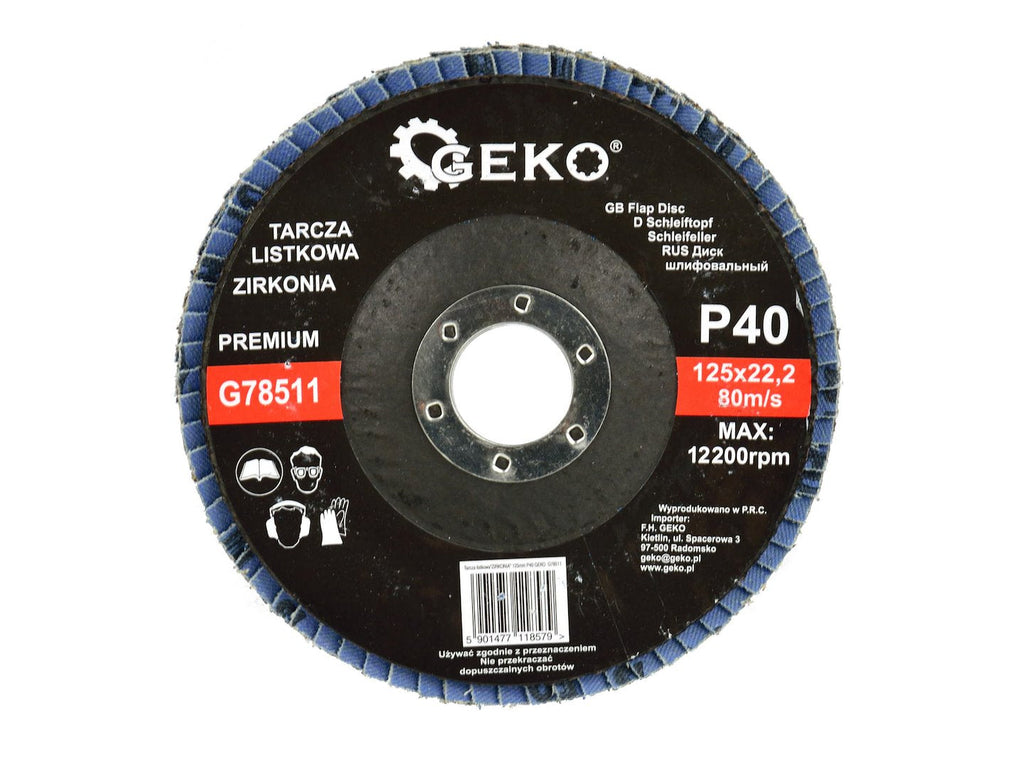 GEKO Premium 10 tk tsirkooniumalumiiniumist lamellketast 125 mm, teralisus 40 G78511 – pilt 1