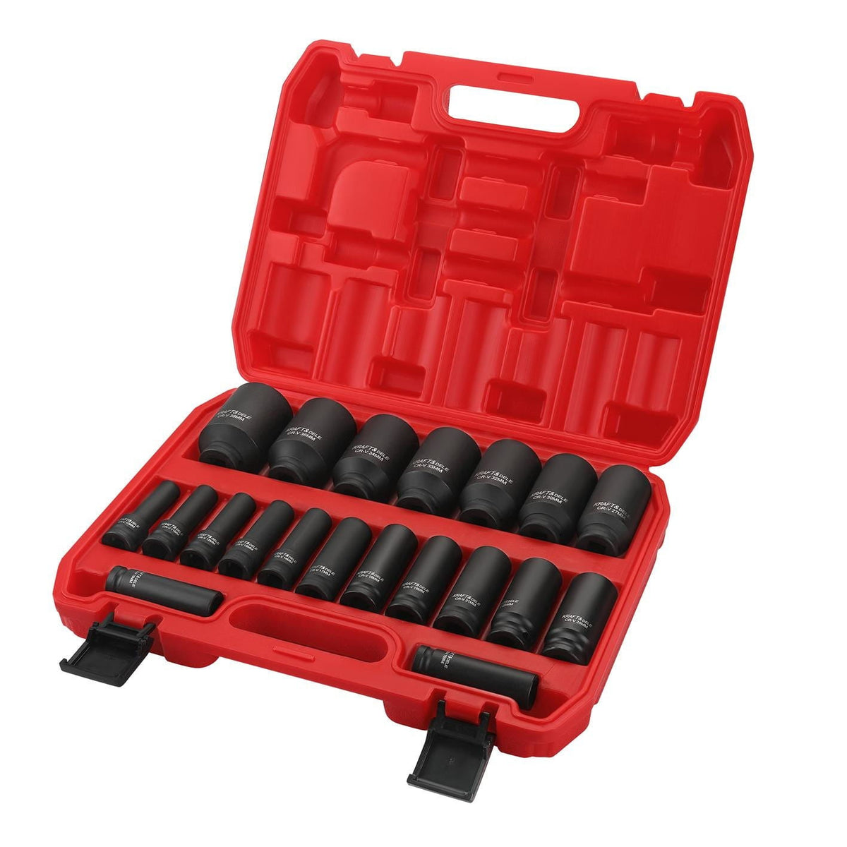 20-osaline sügavate kuuskant-löökpadrunite komplekt 1/2", 10–38 mm KD11794 – pilt 1