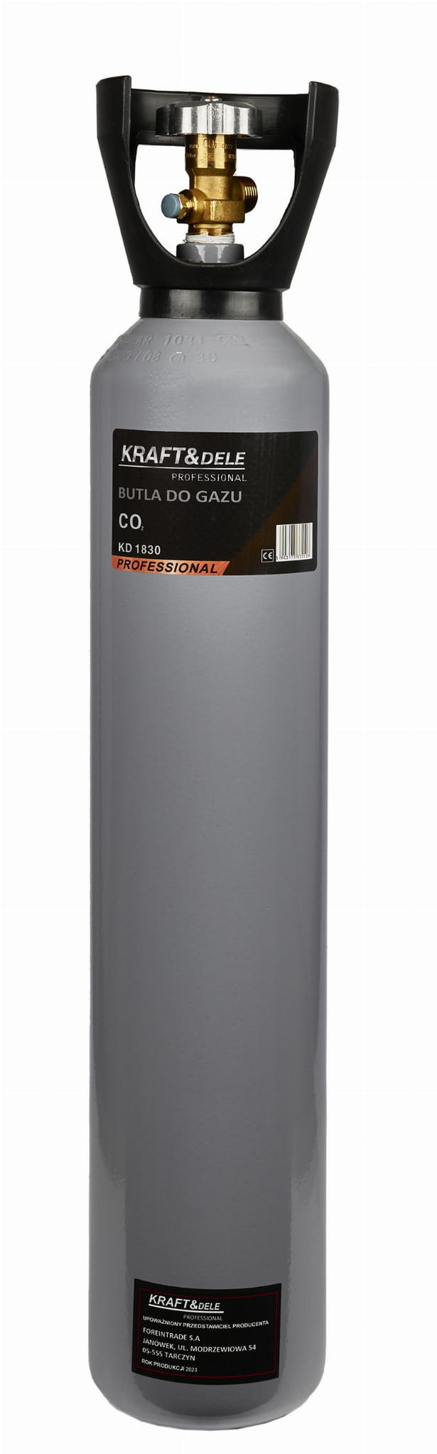 KRAFT&DELE tühi CO₂ gaasiballoon 8 l KD1830 – pilt 3