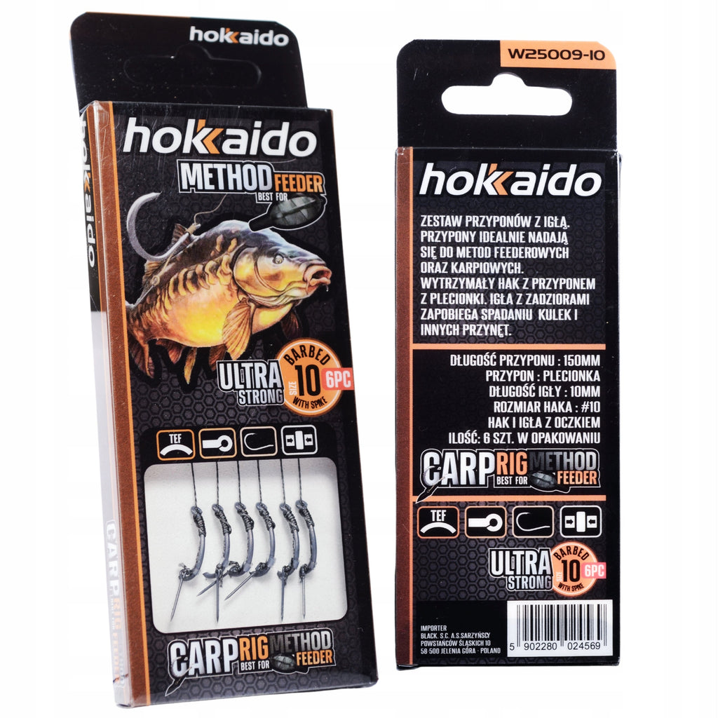 Hokkaido Leader method feederi rakenduste komplekt nõelaga, konks nr 10, 10 cm W25009-10 – pilt 5