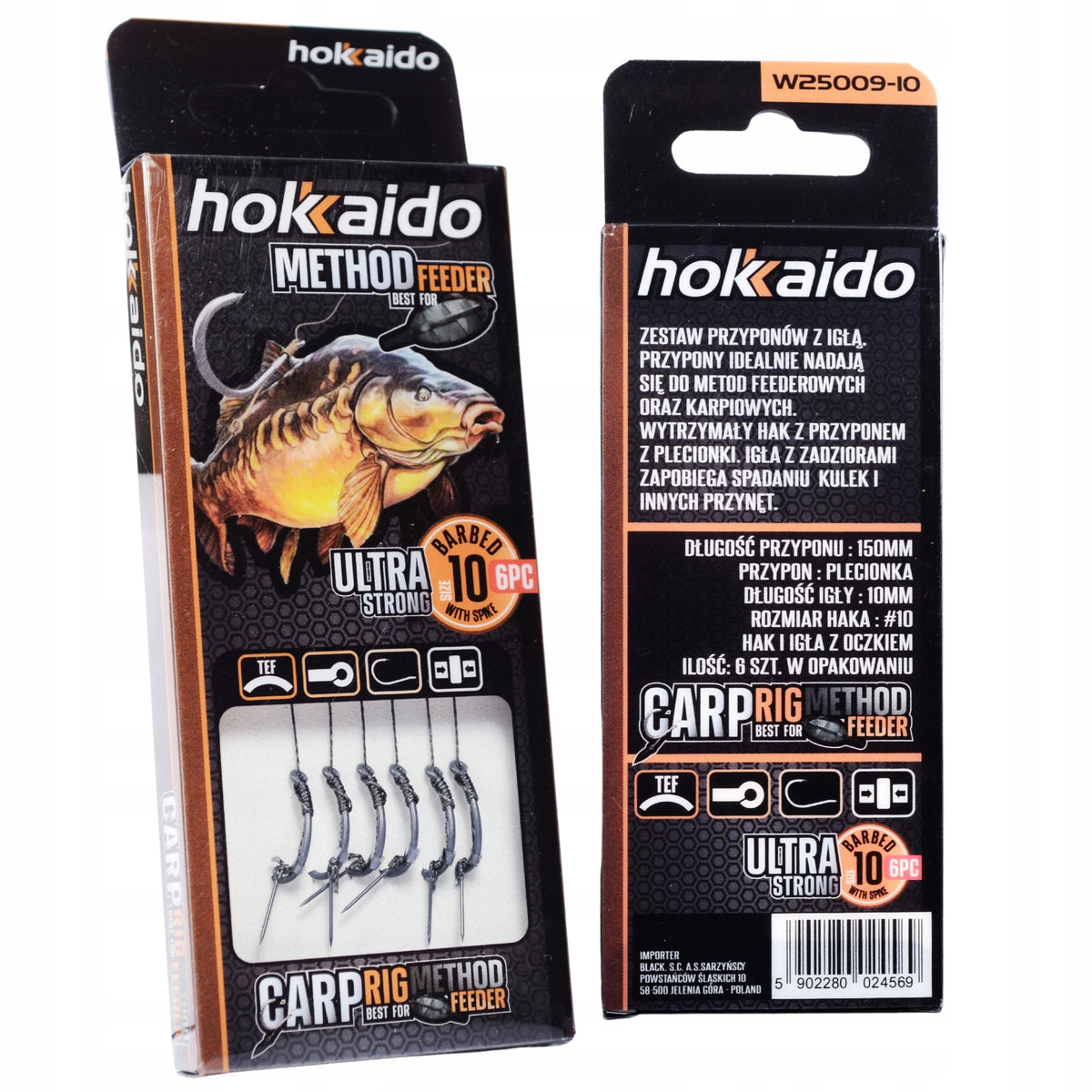 Hokkaido Leader method feederi rakenduste komplekt nõelaga, konks nr 10, 10 cm W25009-10 – pilt 5