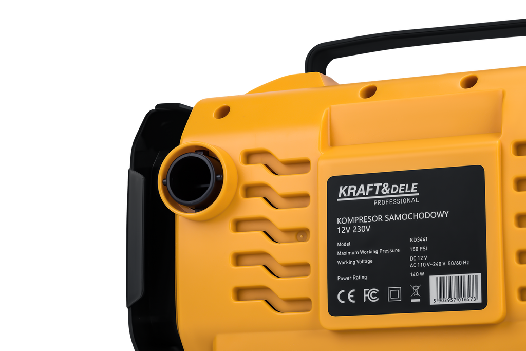 KRAFT&DELE autokompressor LED-taskulambiga 12 V / 230 V KD3441 – pilt 8