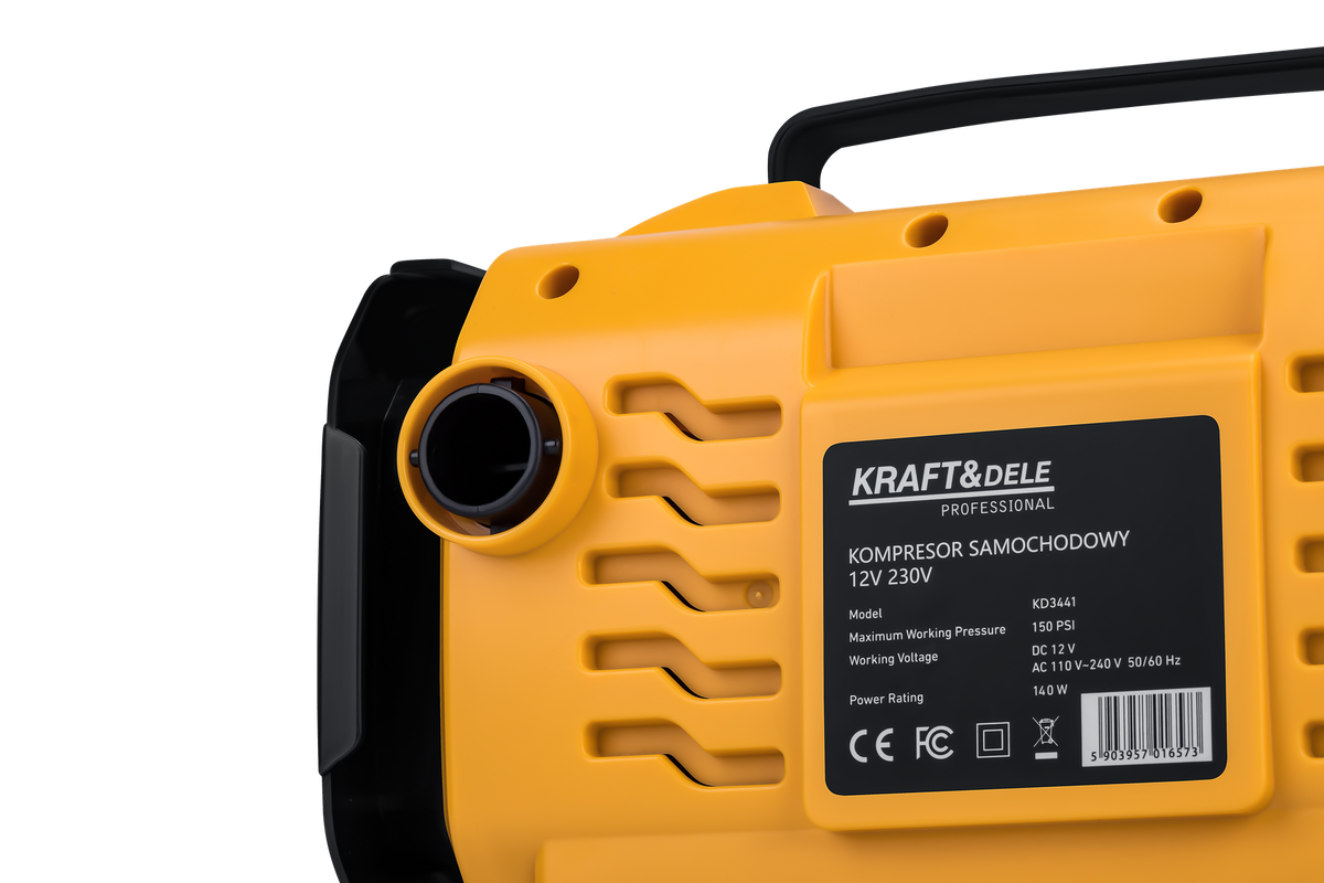KRAFT&DELE autokompressor LED-taskulambiga 12 V / 230 V KD3441 – pilt 8