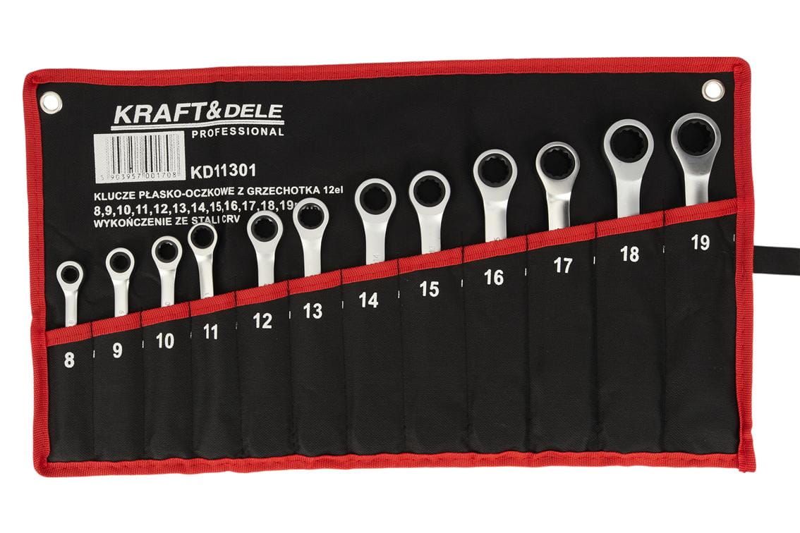 Käristiga kombivõtmete komplekt 8–19 mm 12 tk KD11301 – pilt 1
