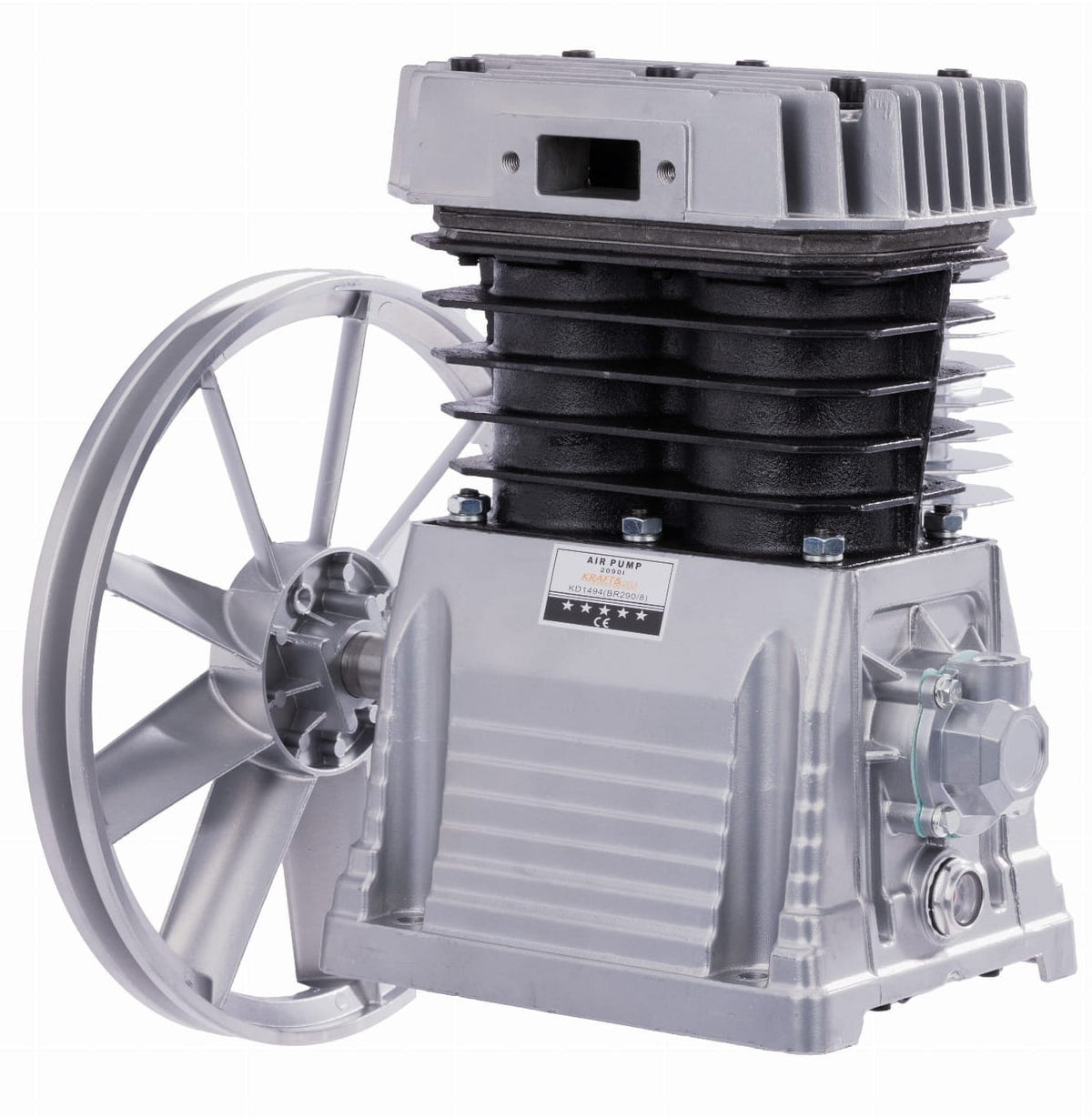 KRAFT&DELE kahe silindriga õhukompressori pump 5,5 kW ajamile 820 l/min KD1494 – pilt 1