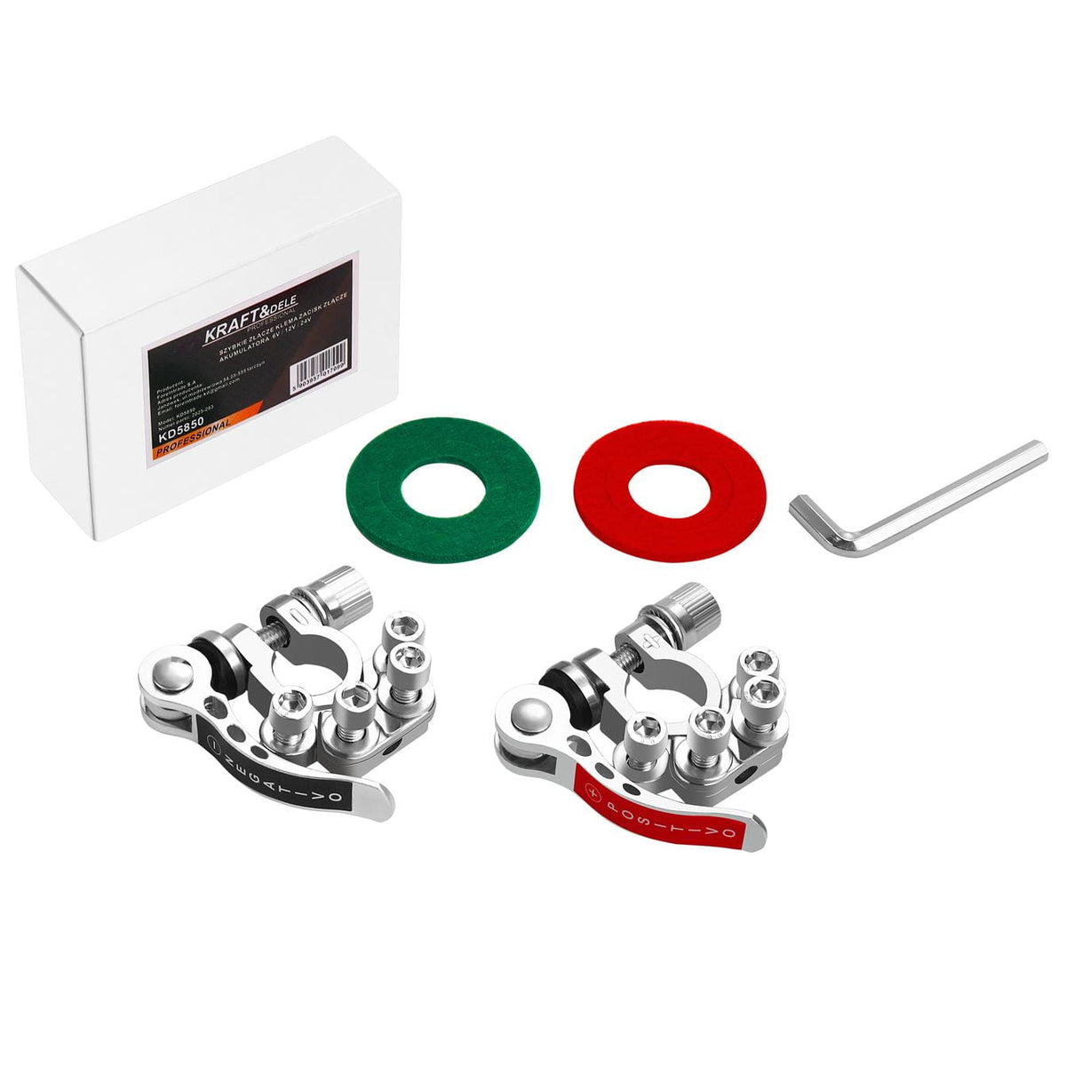 Aku kiirklemmid 6/12/24 V, 2 tk KD5850 – pilt 6