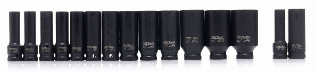 KRAFT&DELE Löökpadrunite komplekt 1/2" 10–32 mm 16 osa KD11755