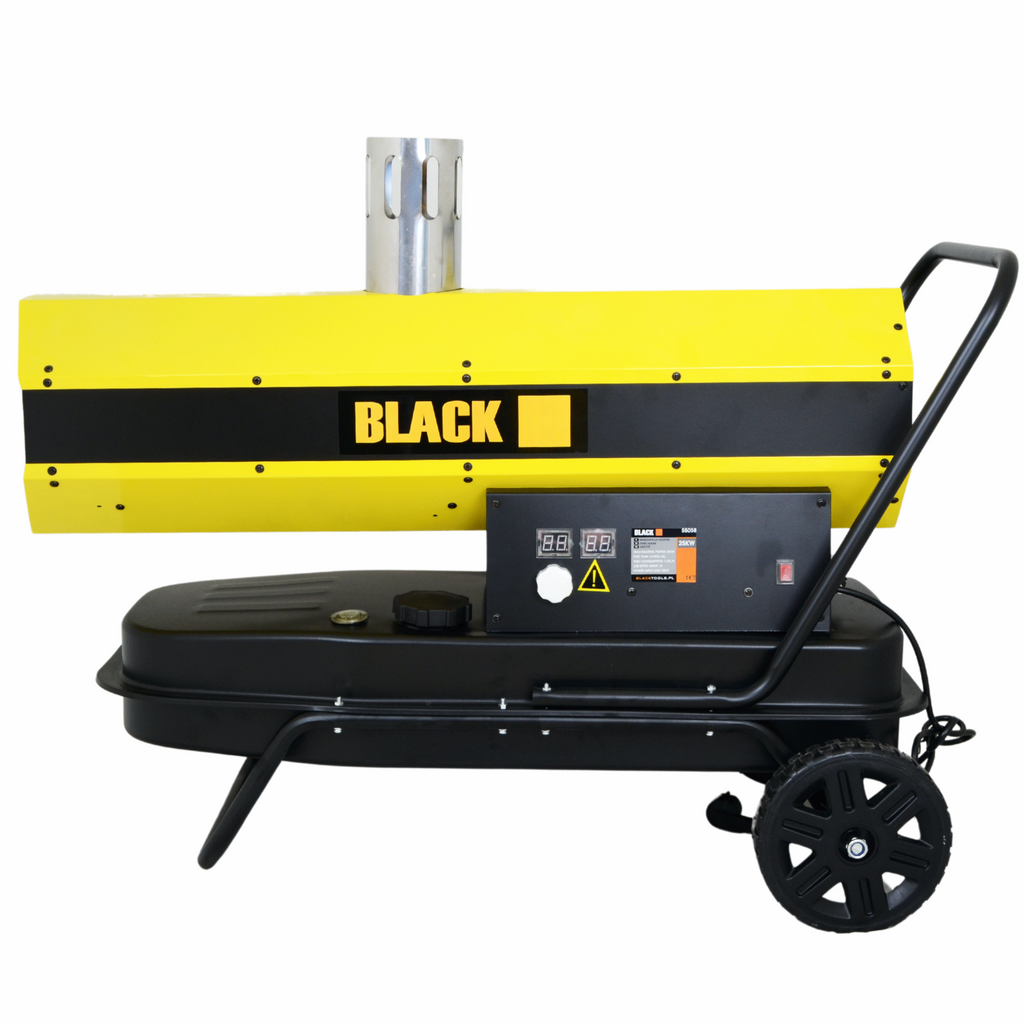 Black Tools 25 kW õlikütteseade korstna ja LCD-termostaadiga 55058 – pilt 3
