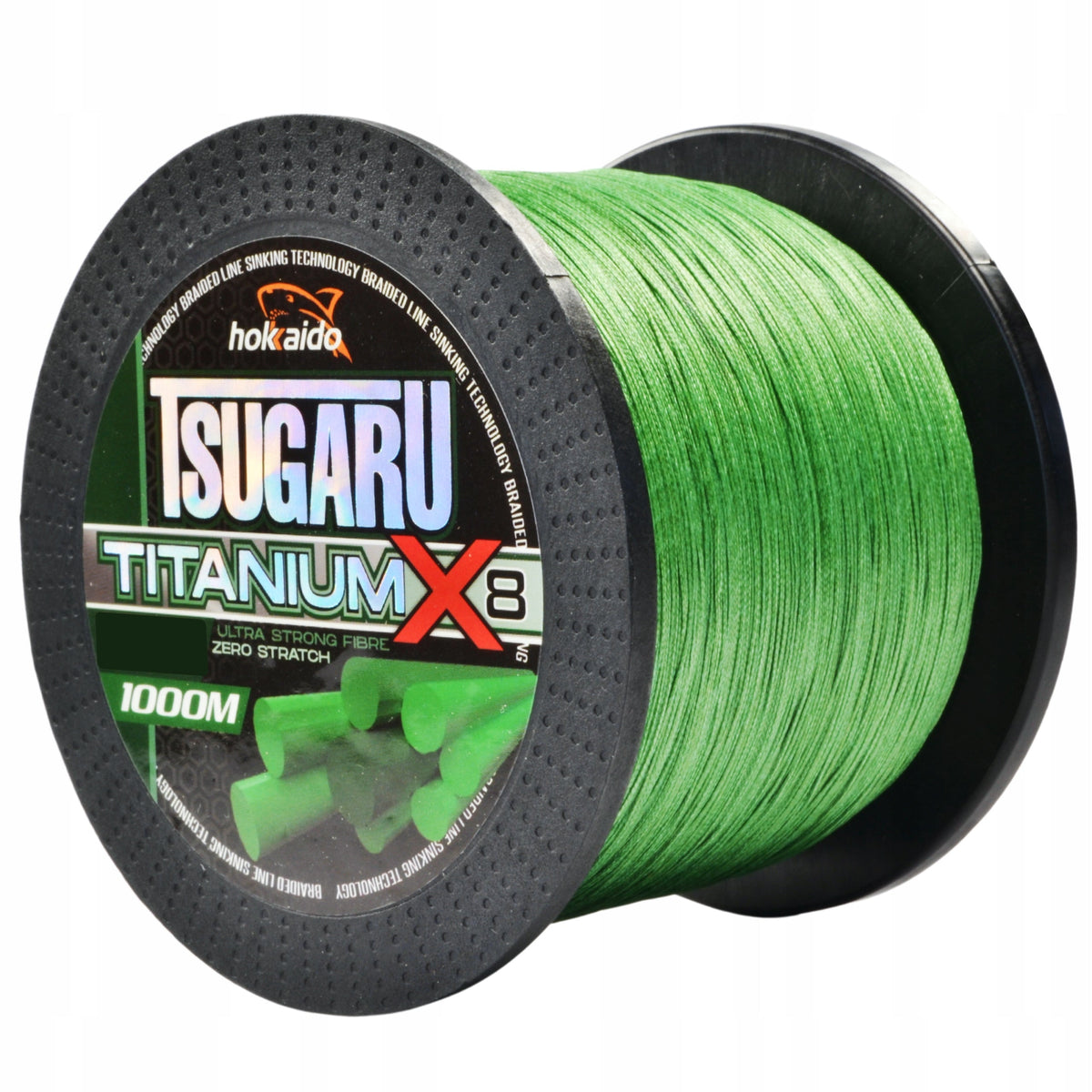 TITANUM X8 Hokkaido punutud kalastusnöör 0,16 mm 22,8 kg 1000 m W21020-16 – pilt 2
