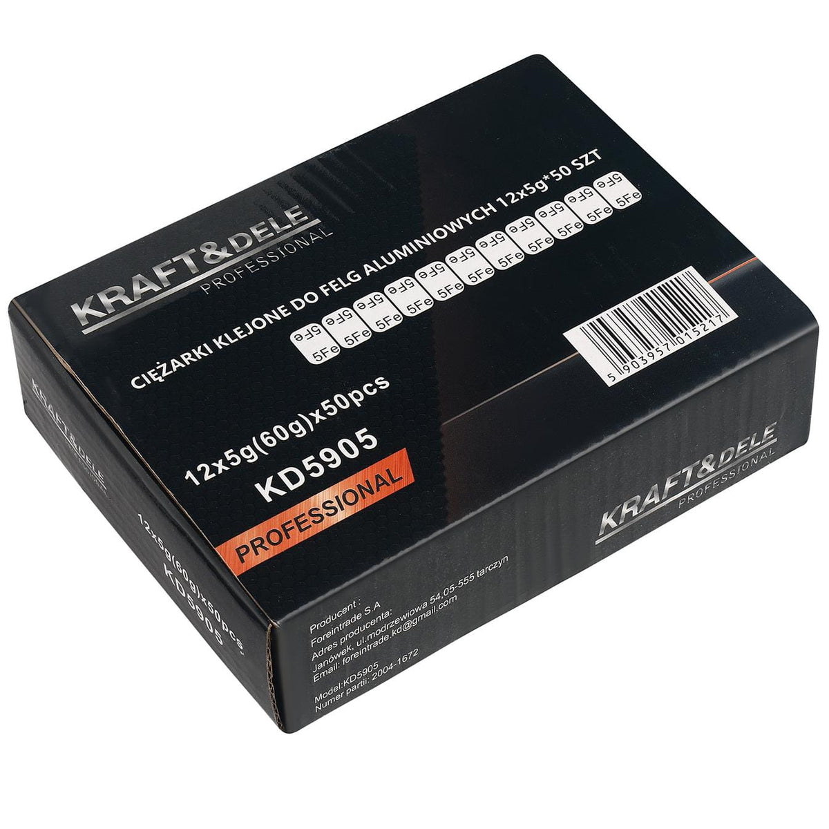 Alumiiniumvelgede liimiraskused 12 × 5 g, 50 riba KD5905 – pilt 8