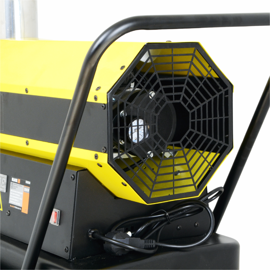 Black Tools 25 kW õlikütteseade korstna ja LCD-termostaadiga 55058 – pilt 5