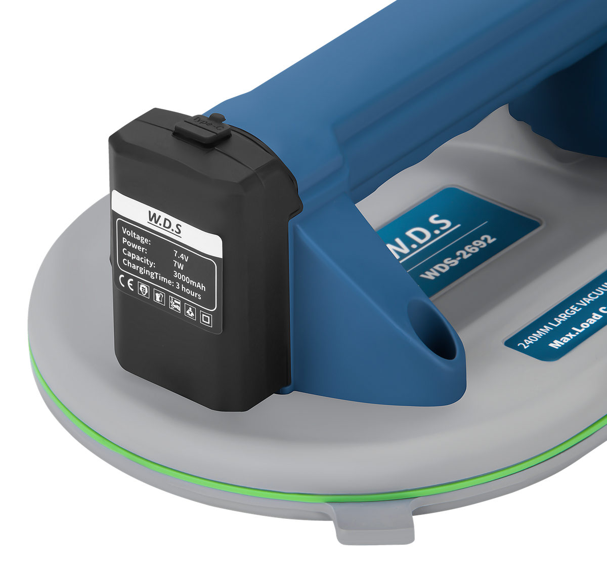 Akutoitega vaakumtõstekupp 240 mm 300 kg USB-C WDS2692 – pilt 4