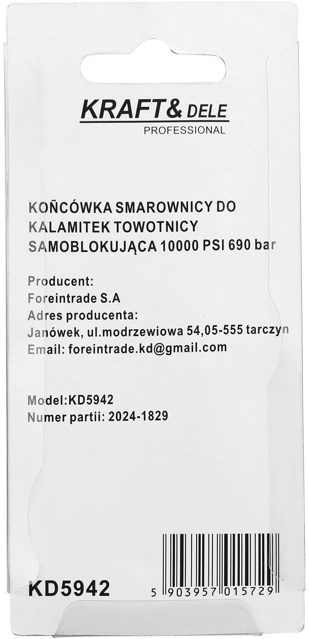 Iselukustuv määrdepritsi otsik 690 bar KD5942 – pilt 9