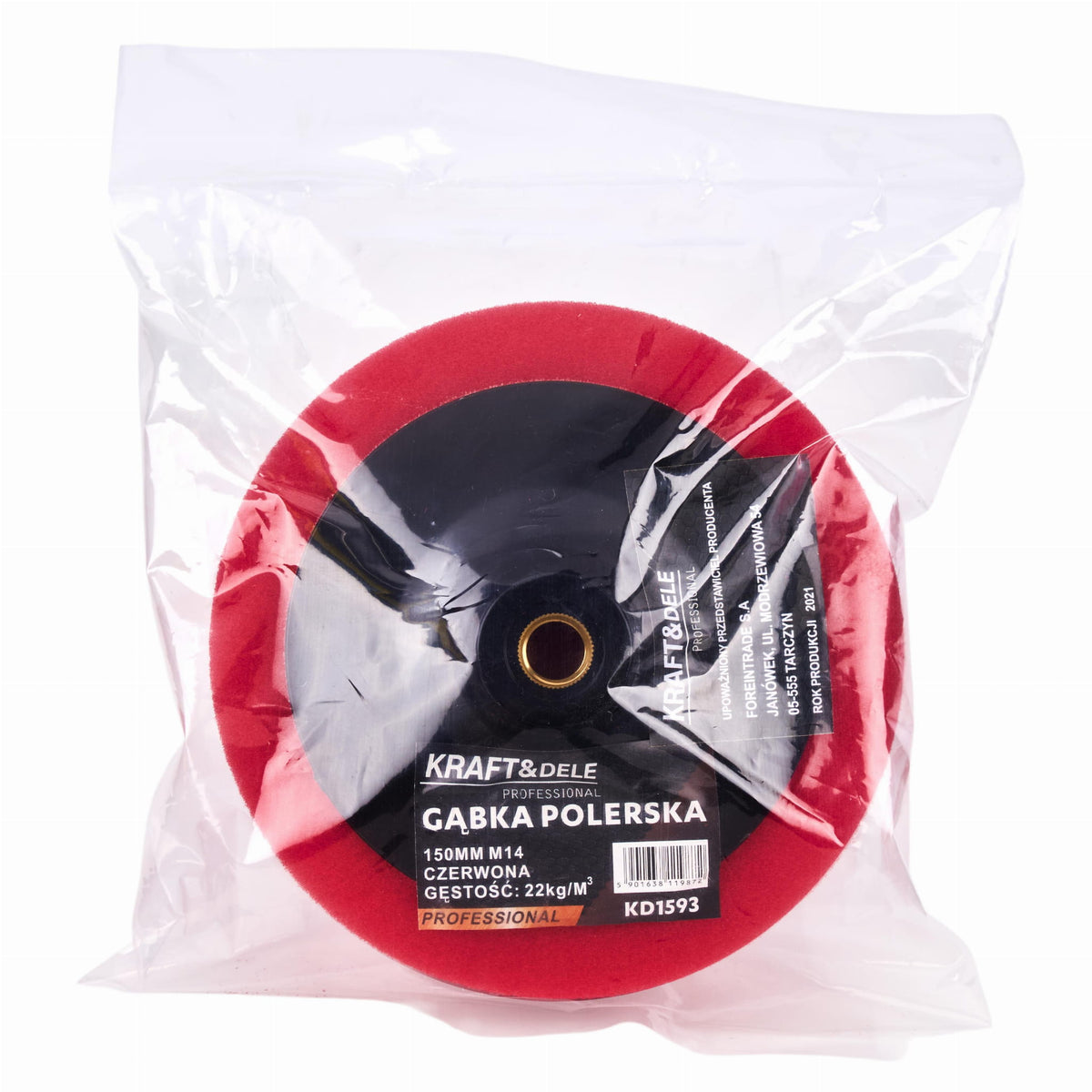 KRAFT&DELE punane poleerimissvamm 150 mm M14 KD1593 – pilt 4