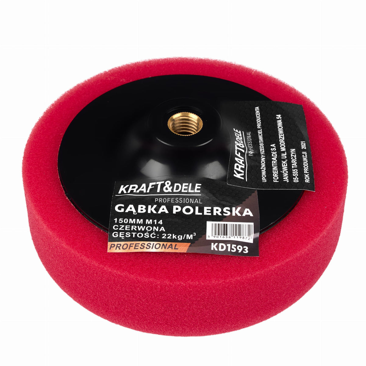 KRAFT&DELE punane poleerimissvamm 150 mm M14 KD1593 – pilt 5