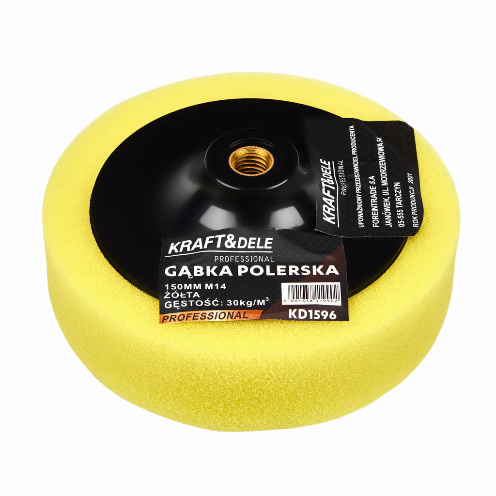KRAFT&DELE kollane poleerimiskäsn 150 mm KD1596 – pilt 7