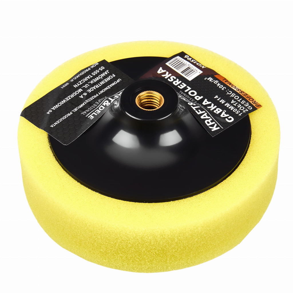 KRAFT&DELE kollane poleerimiskäsn 150 mm KD1596 – pilt 6