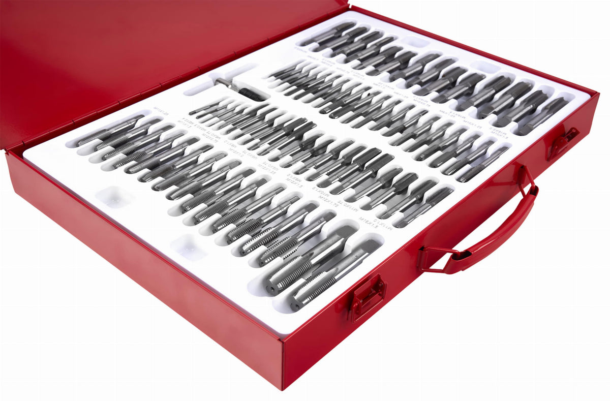 KRAFT&DELE 110-osaline keermepuuride ja keermelõikurite komplekt KD10250 – pilt 6