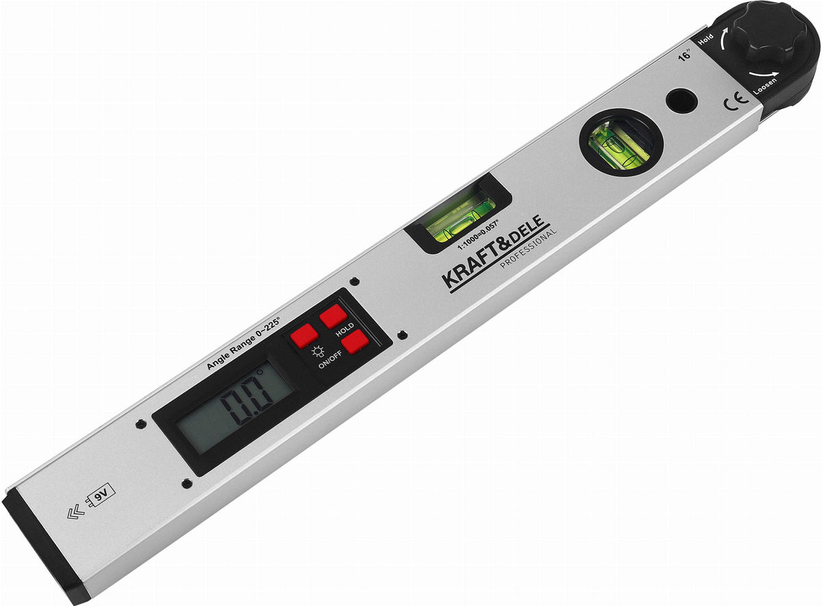 Elektrooniline nurgamõõtja LCD-ekraani ja vesiloodiga 400 mm KD3561 – pilt 1