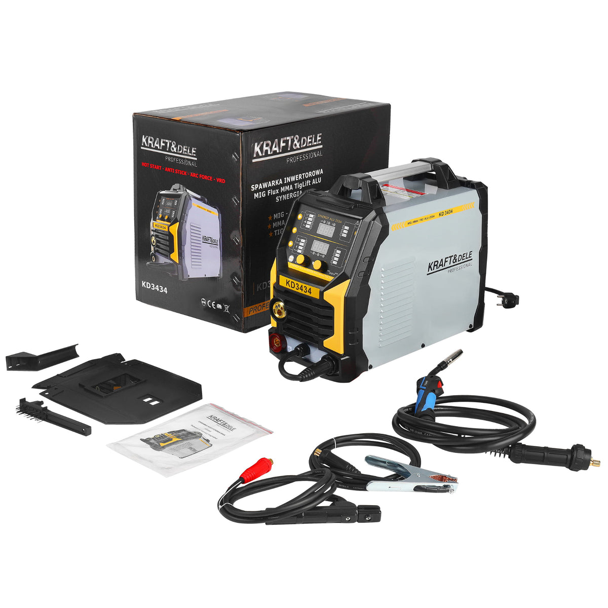 KRAFT&DELE inverterkeevitusaparaat MIG Flux MMA TIG Lift sünergiaga KD3434 – pilt 4