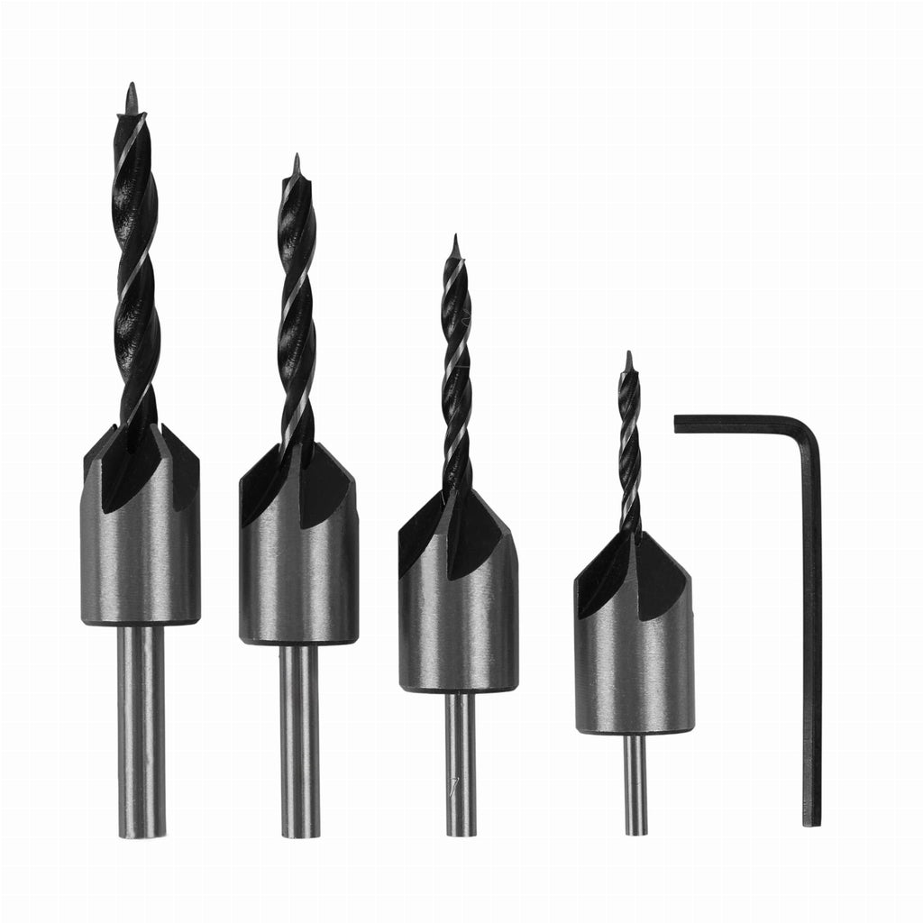 KRAFT&DELE 4-osaline reguleeritava süvistiga puidupuuride komplekt KD10559 (P) – pilt 3