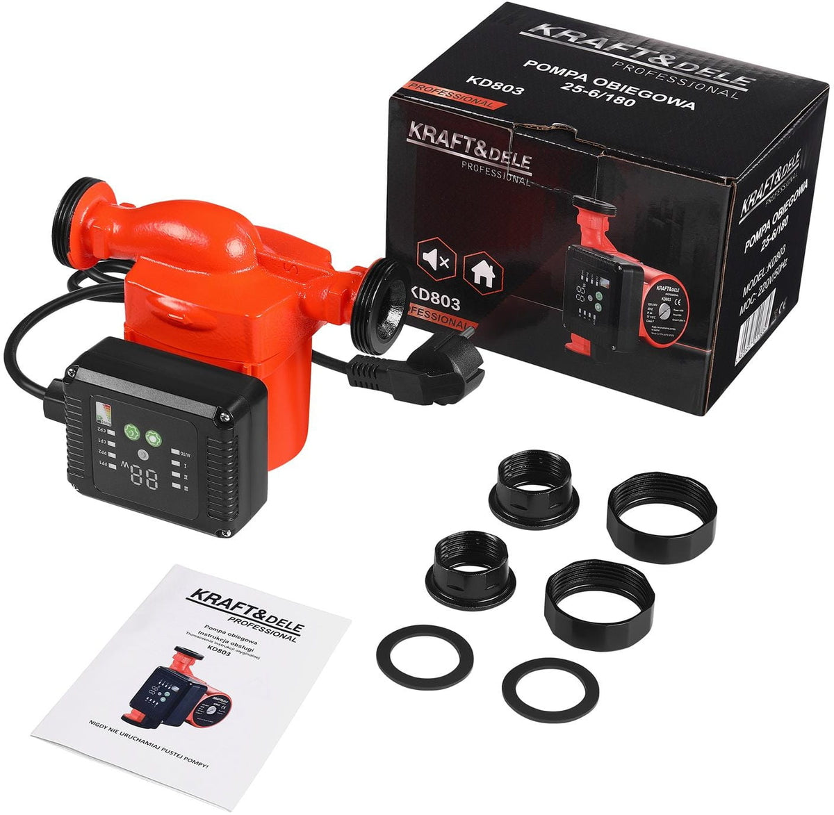 KRAFT&DELE tsirkulatsioonipump 25-60/180 KD803 – pilt 2