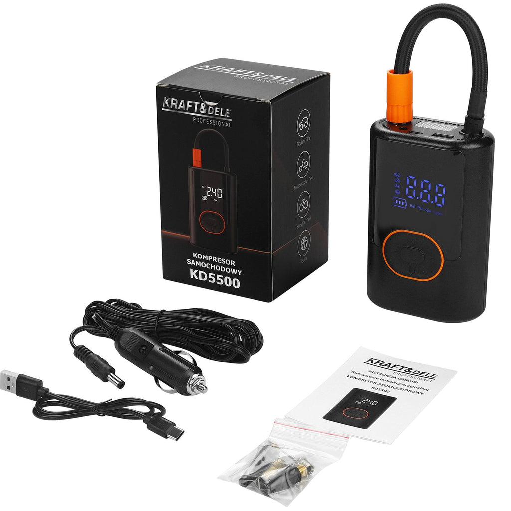 KRAFT&DELE akutoitega õhukompressor 5000 mAh KD5500 – pilt 3