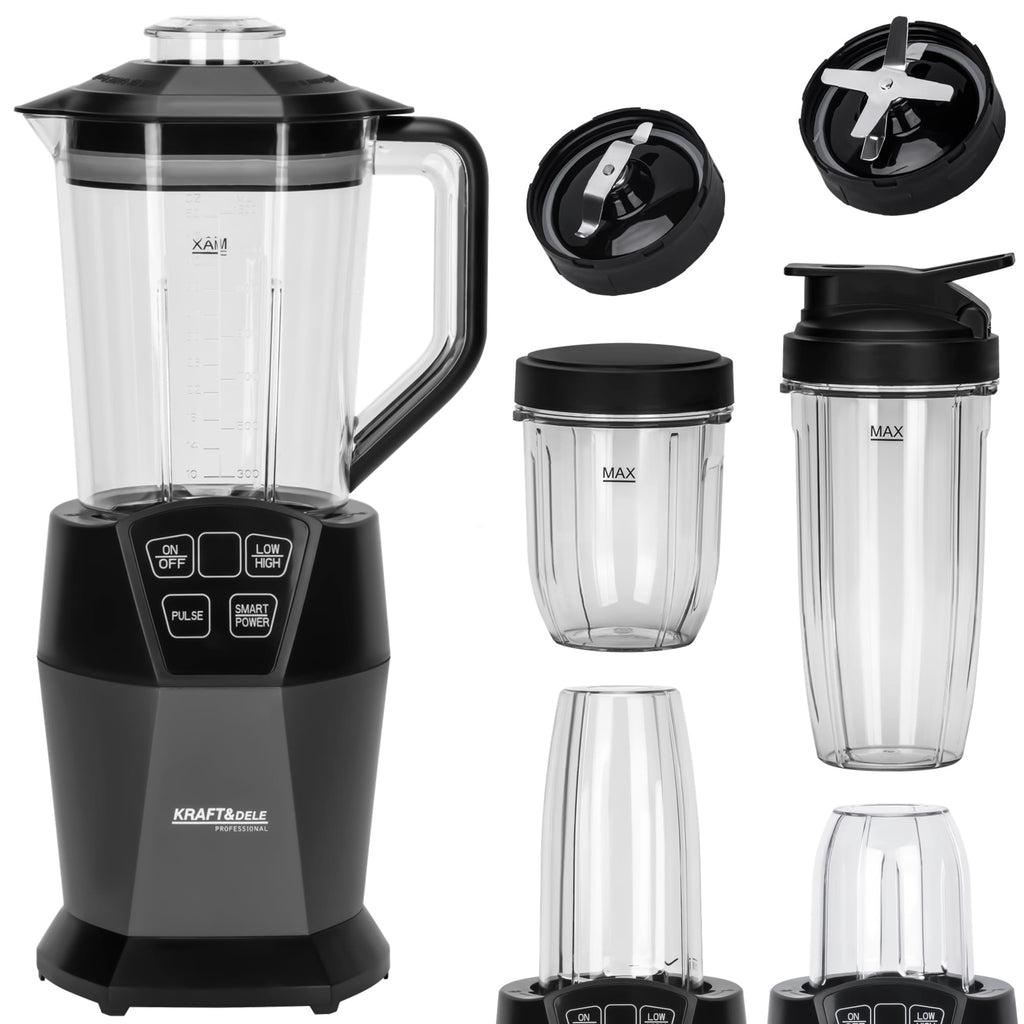 KRAFT&DELE kannmikser kolme anumaga 1500 ml + 800 ml + 400 ml, 1850 W KD4149 – pilt 2