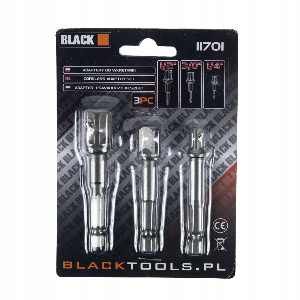Kruvikeeraja padrunvõtme otsikute adapterite komplekt 1/4", 3/8" ja 1/2" 11701 (P) – pilt 4
