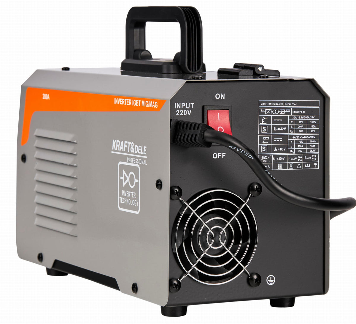 KRAFT&DELE MIG/MMA inverterkeevitusseade 200 A KD1788 – pilt 10