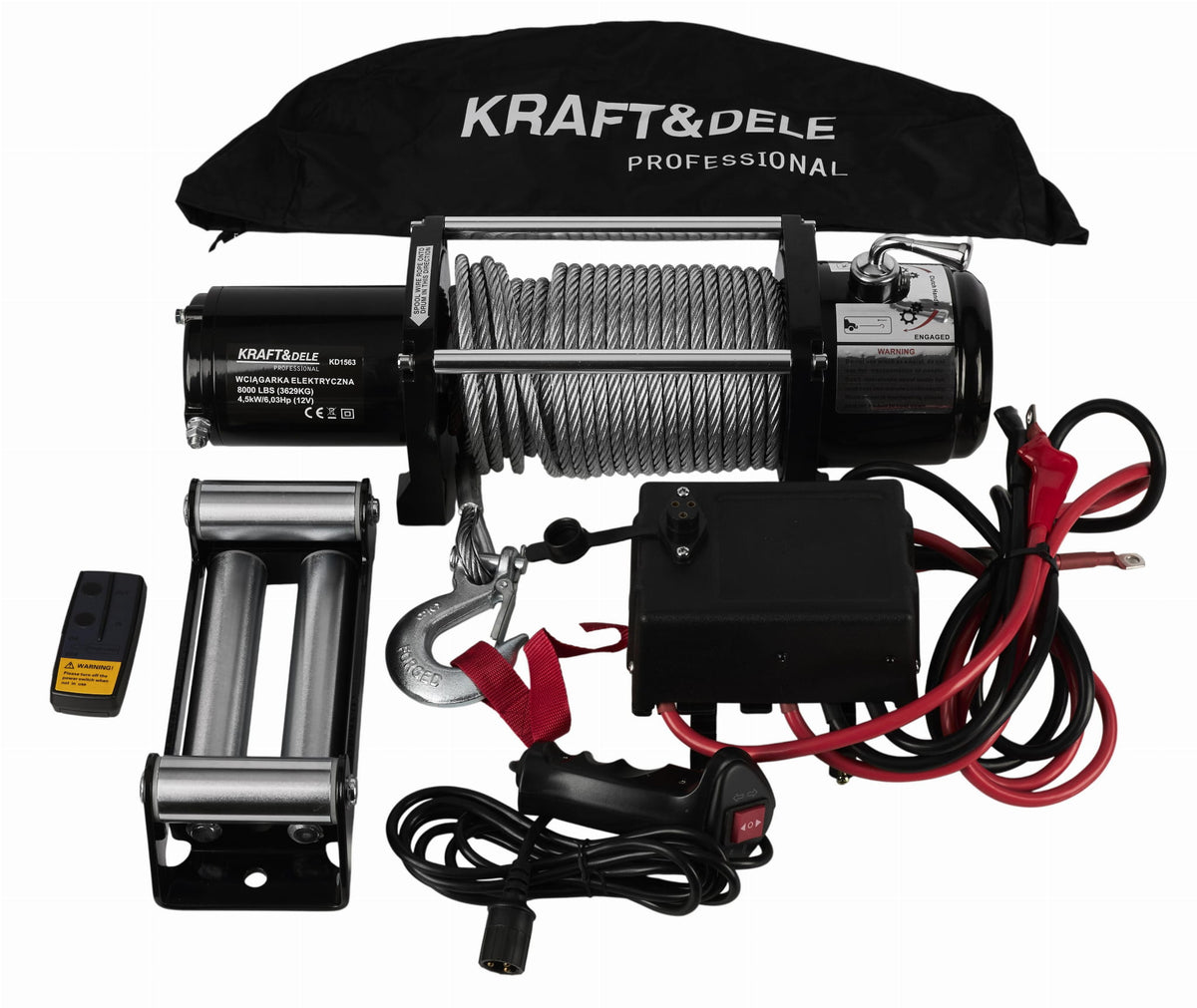 KRAFT&DELE elektriline terastrossvints 8000 lb 12 V KD1563 – pilt 2