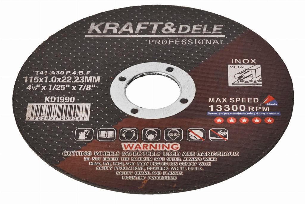 KRAFT&DELE metalli lõikeketas 115 × 1,0 × 22,23 mm KD1990 – pilt 3