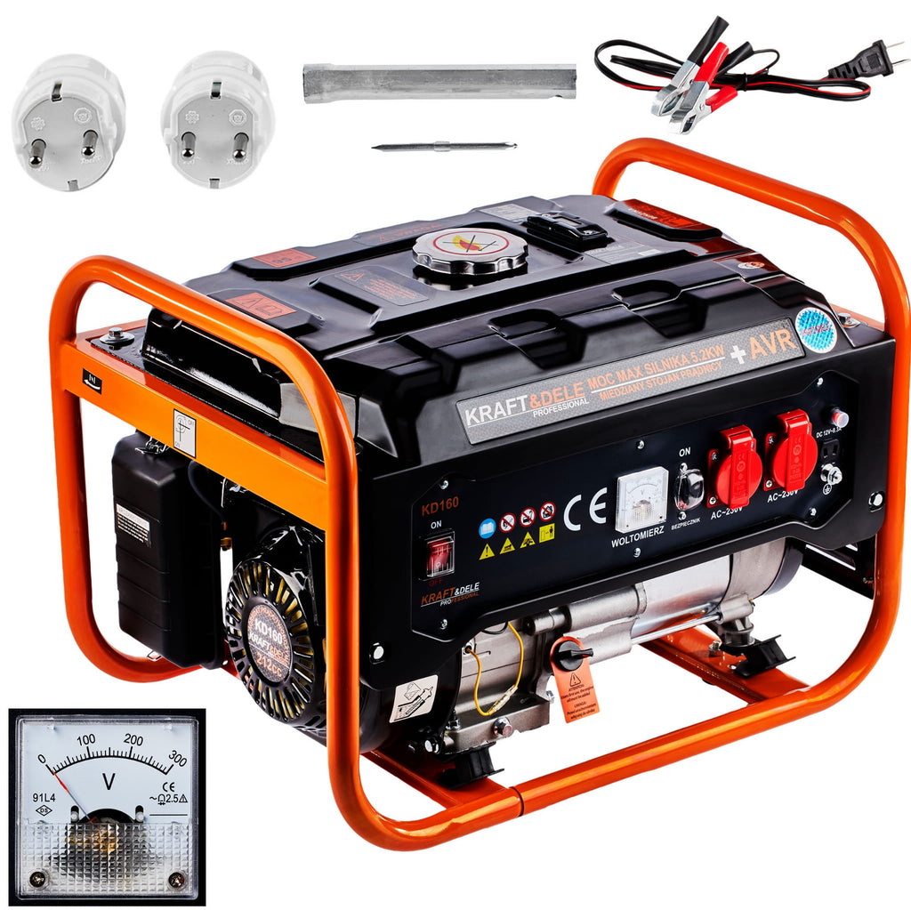 KRAFT&DELE ühefaasiline bensiinigeneraator 3500 W 12/230 V KD160 – pilt 2