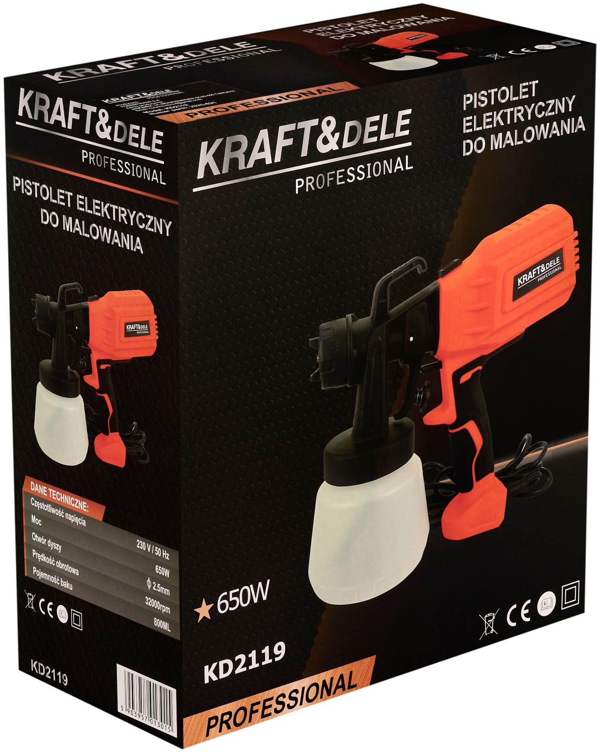 KRAFT&DELE 650 W värvipihusti KD2119 – pilt 10