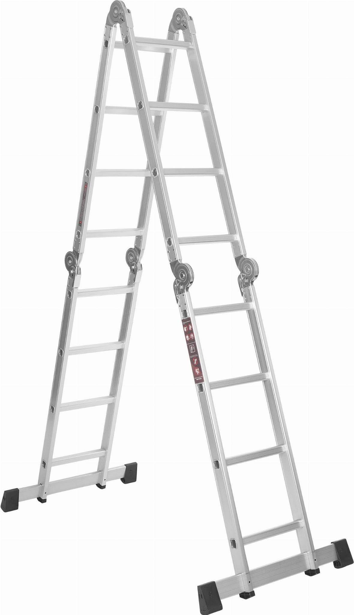KRAFT&DELE alumiiniumist multifunktsionaalne liigendredel platvormiga 4 × 4, 460 cm KD4071 – pilt 3
