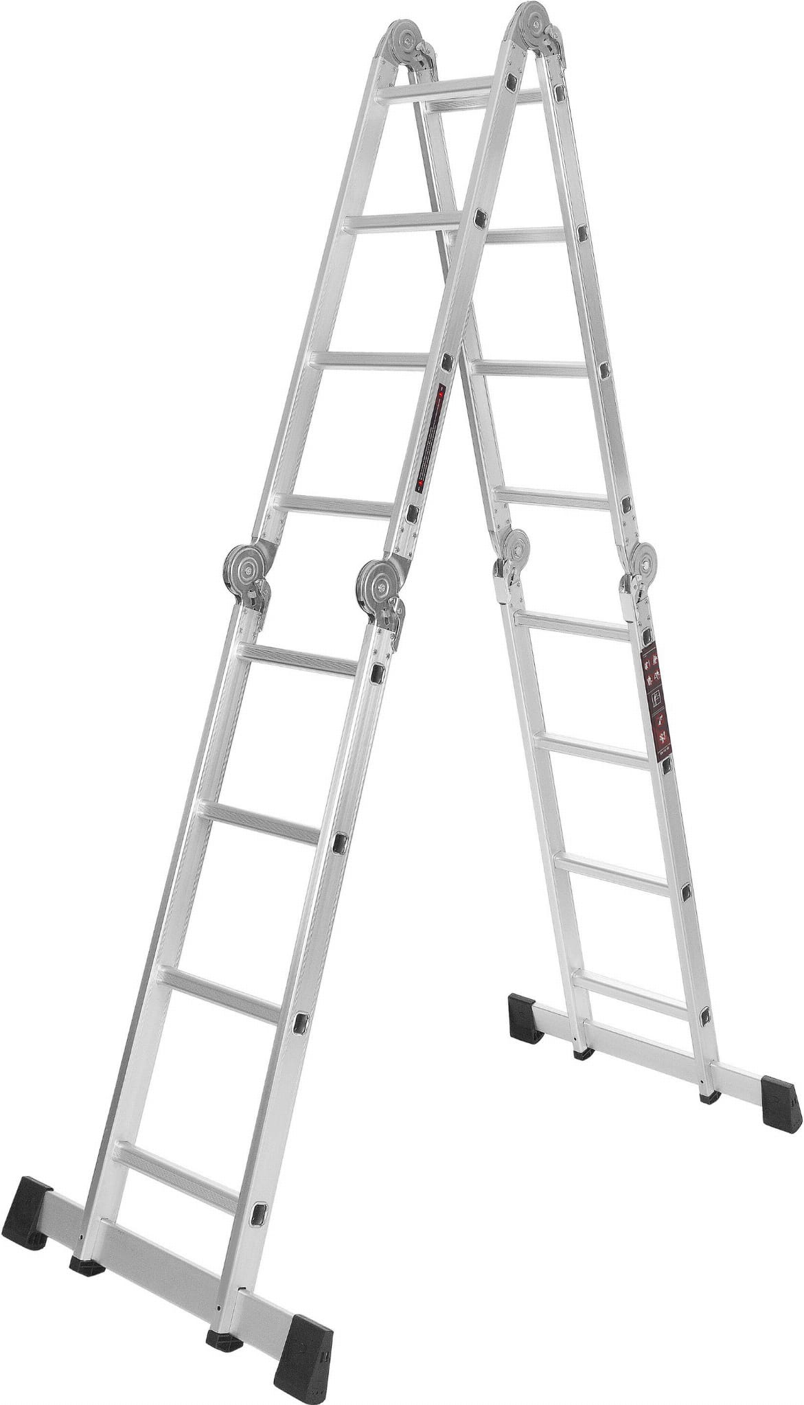 KRAFT&DELE alumiiniumist multifunktsionaalne liigendredel platvormiga 4 × 4, 460 cm KD4071 – pilt 1
