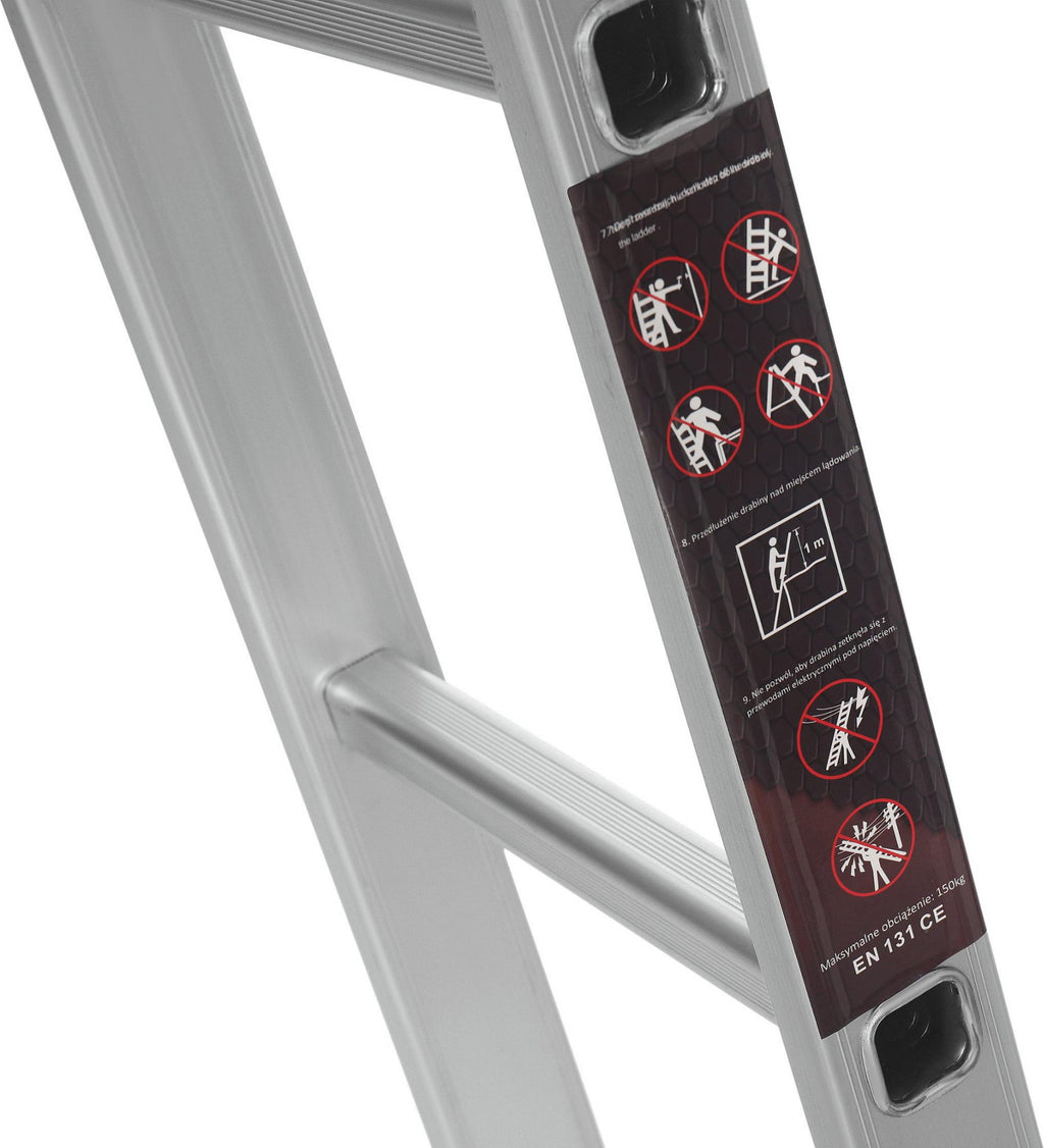 KRAFT&DELE alumiiniumist multifunktsionaalne liigendredel platvormiga 4 × 4, 460 cm KD4071 – pilt 8