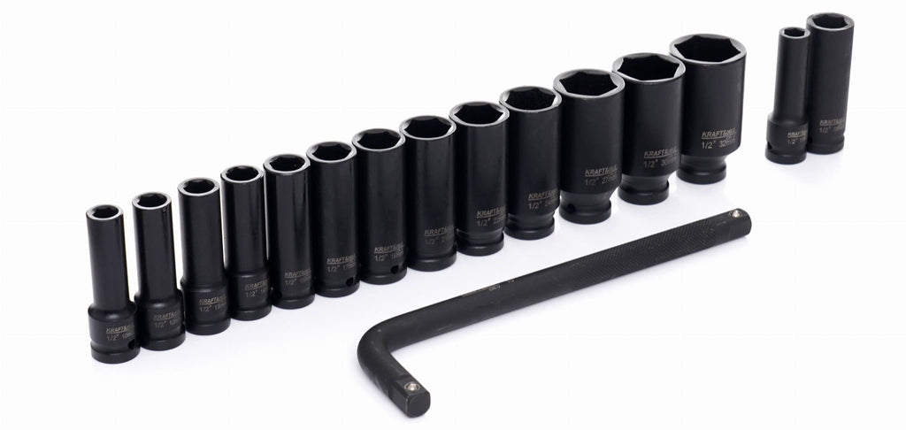 KRAFT&DELE Löökpadrunite komplekt 1/2" 10–32 mm 16 osa KD11755