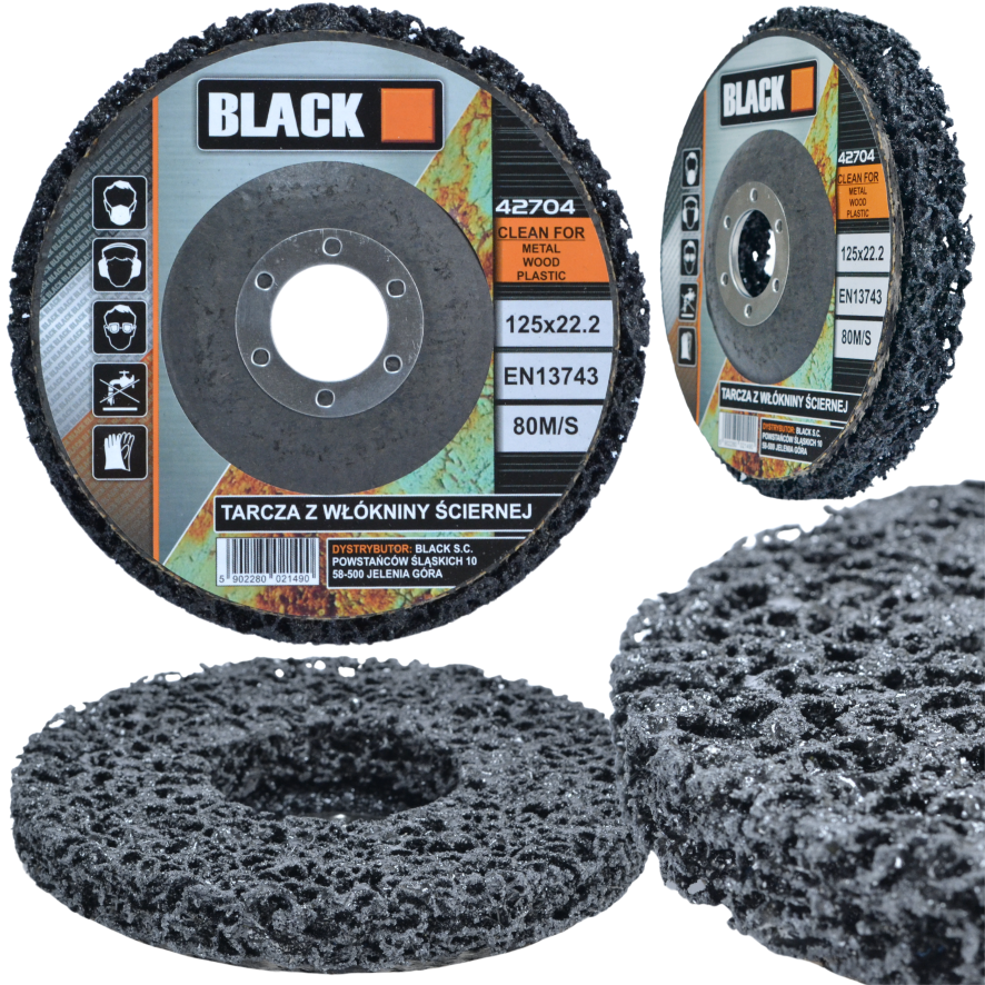 Must mittekootud abrasiivketas 125 mm 42704 – pilt 1