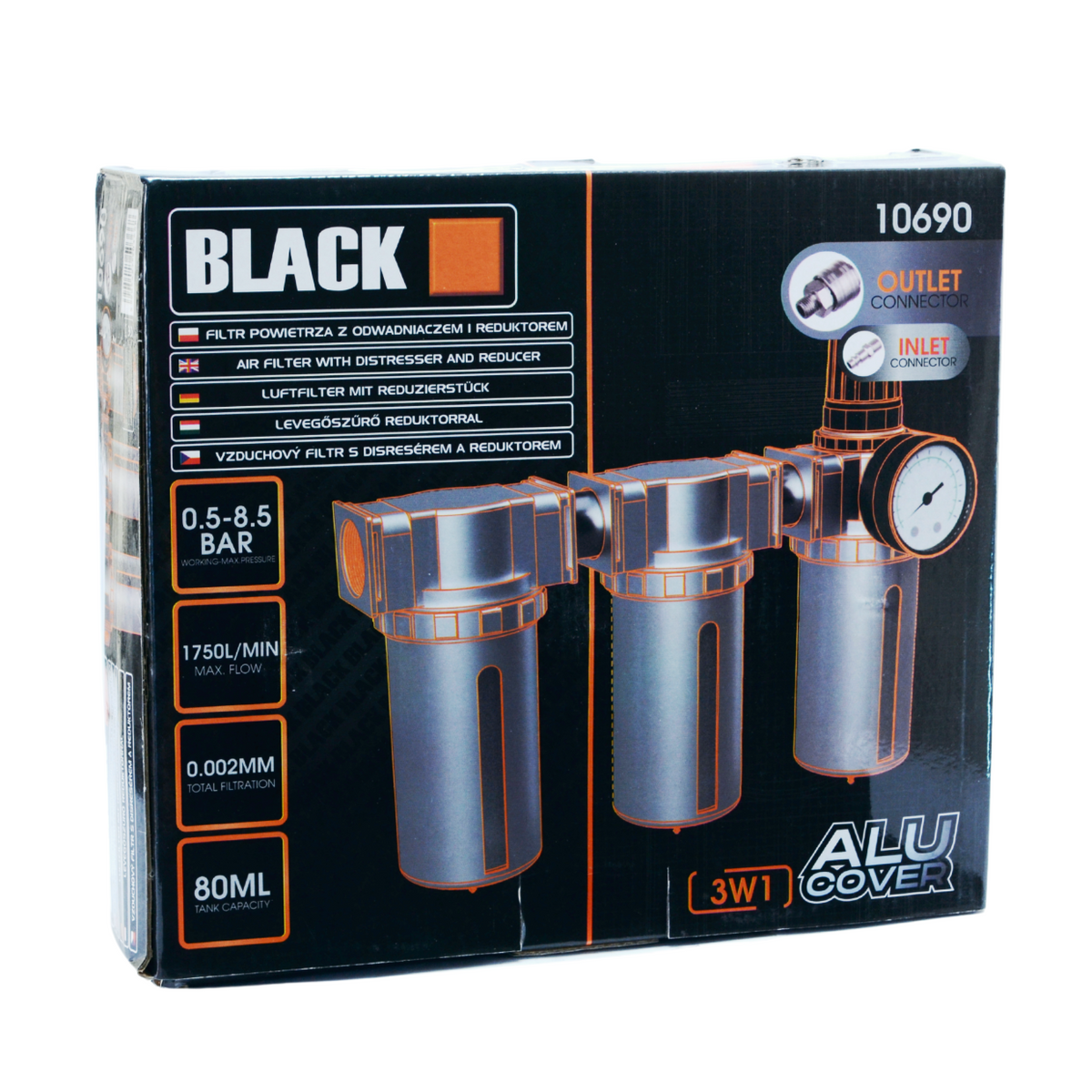 BLACKTOOLS 3-astmeline suruõhu filter-regulaator vee- ja õlieraldajaga 1/2″ 10690 – pilt 8