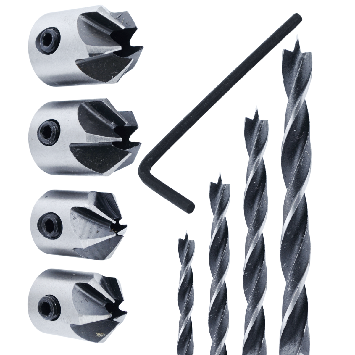 Süvistiga puidupuuride komplekt 4 tk 3–6 mm 33015 (C41) (P) – pilt 4
