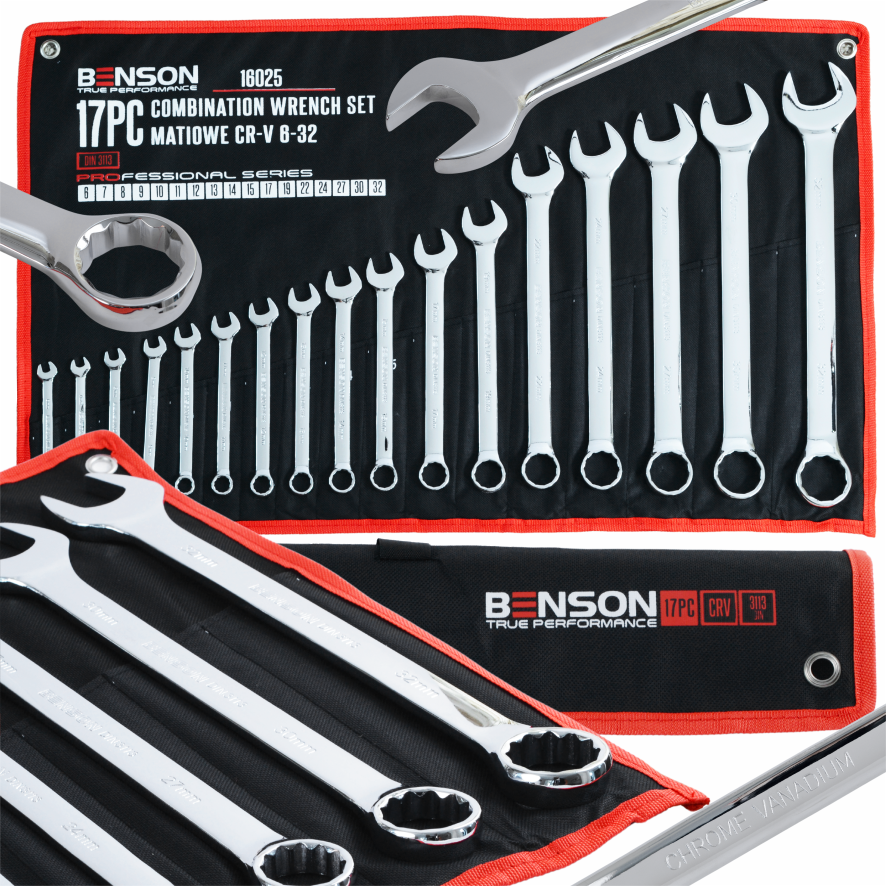 Benson by Black 17-osaline leht-silmusvõtmete komplekt 6–32 mm 16025 – pilt 1