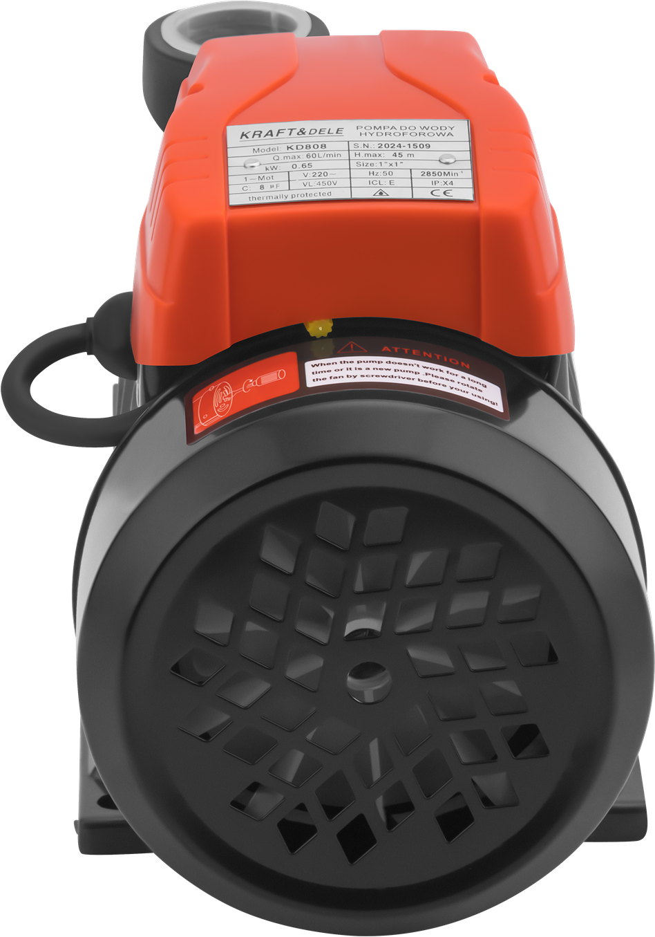 Hüdrofoori veepump 1″ 650 W 60 l/min KD808 – pilt 3