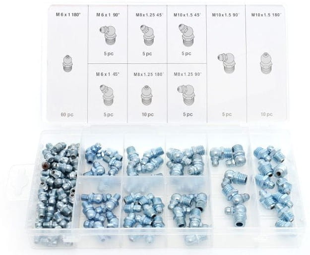 KRAFT&DELE määrdeniplite komplekt 110 tk M6 M8 M10 KD10507 – pilt 1