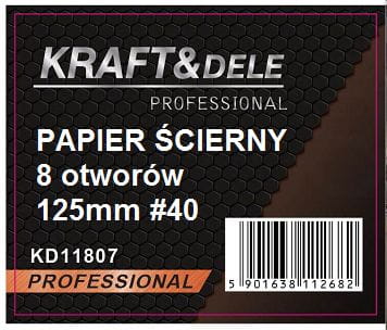 KRAFT&DELE takjakinnitusega lihvpaberikettad 125 mm P40, 50 tk KD11807 – pilt 2