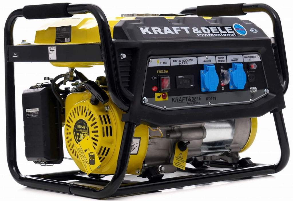 KRAFT&DELE ühefaasiline generaator 3500 W LCD-voltmeetriga 12/230 V KD149 – pilt 2