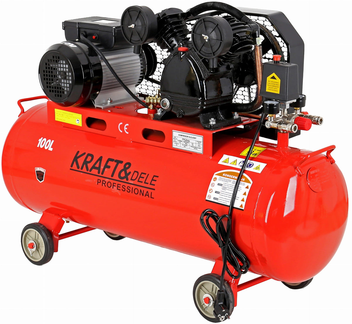 Kraft&Dele õliga õhukompressor 100 l 230 V KD402 – pilt 1