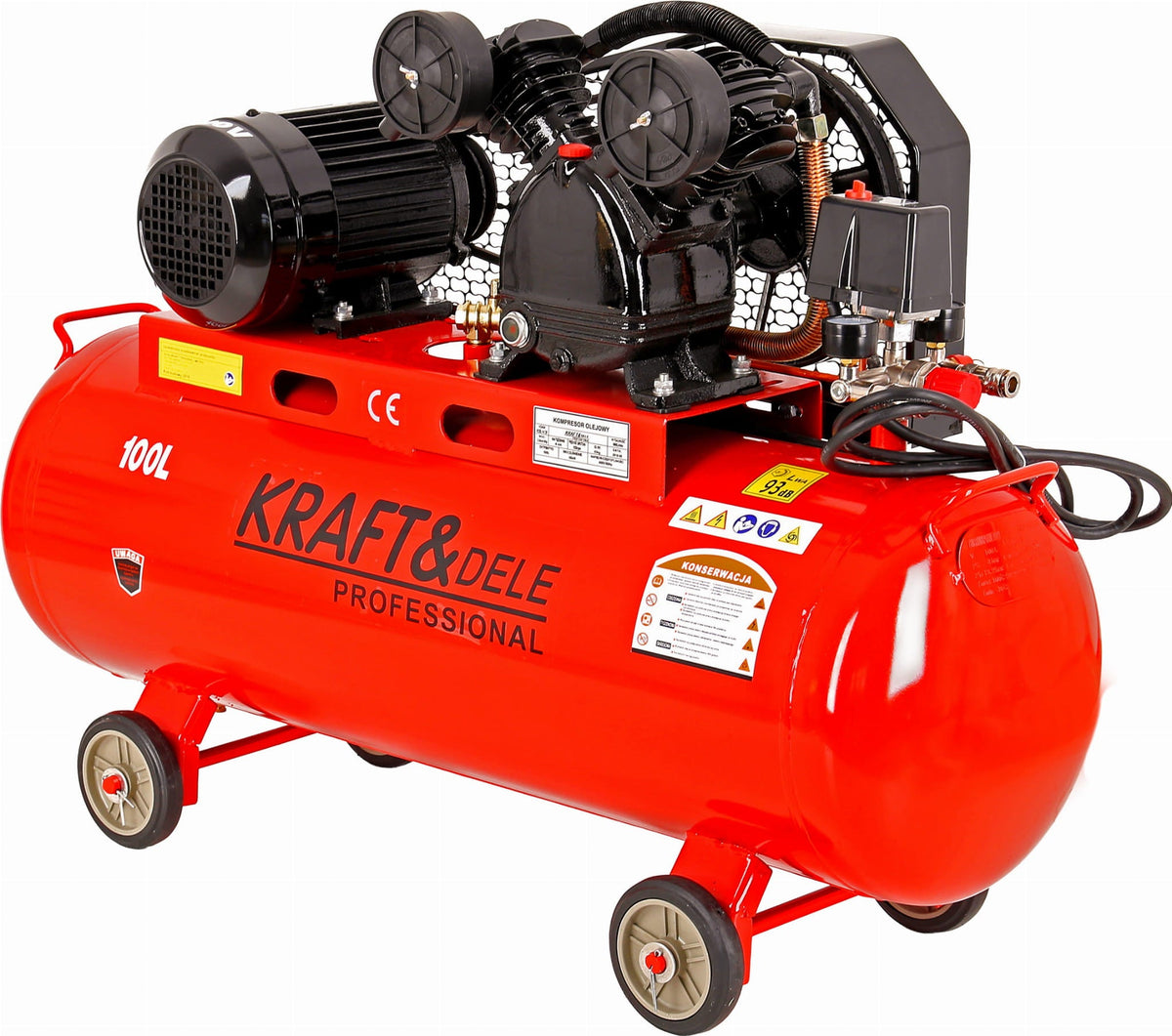 Õliga õhukompressor 100 l 400 V KD404 – pilt 1