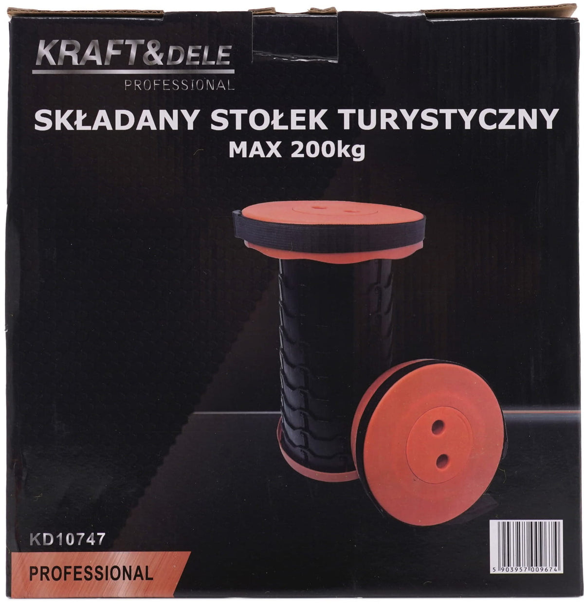 KRAFT&DELE kokkupandav reguleeritava kõrgusega matkataburet kuni 200 kg KD10747 – pilt 8